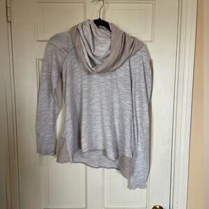 Free People Beach One Body Cocoon Cowl Neck Oversized Sweater/Top  One Size Tan